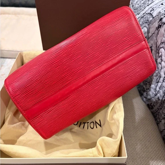 Louis Vuitton Castillian Red Epi speedy 25 rare excellent condition vintage - Picture 2 of 13
